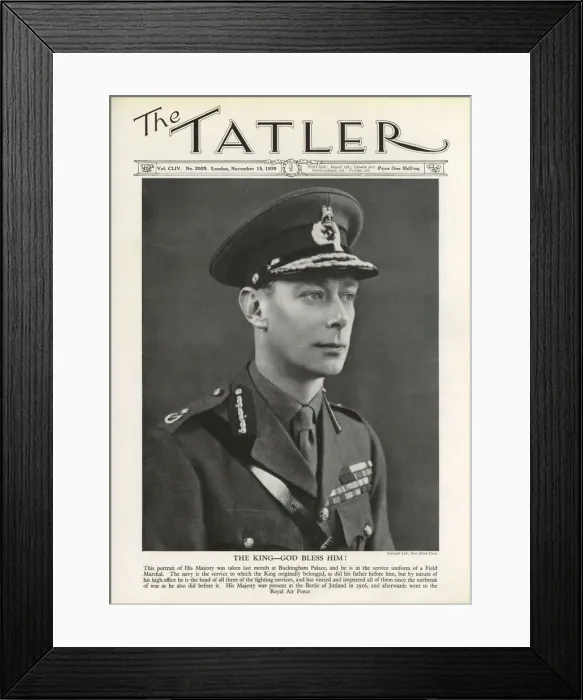 Framed Print : Tatler front cover 1939, King George VI Framed Print : Tatler front cover 1939, King George VI