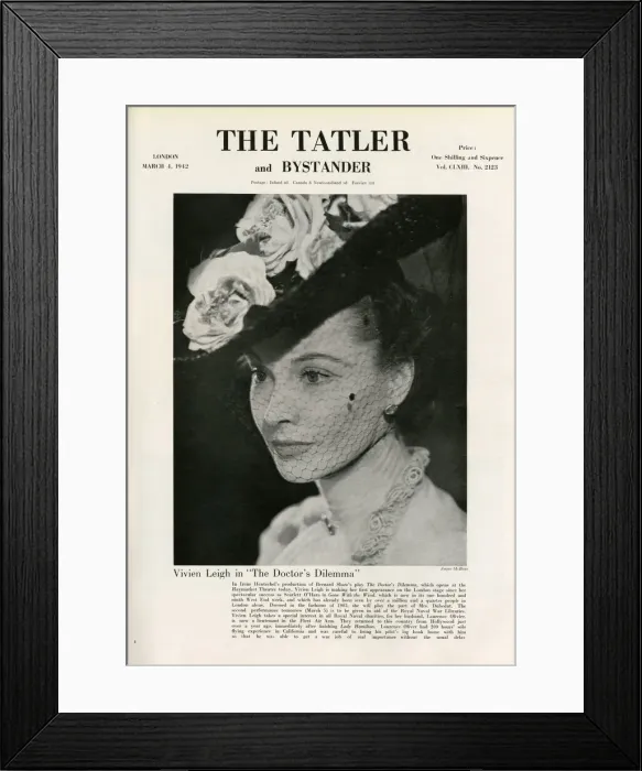 Framed Print : Tatler front cover featuring Vivien Leigh, 1942 Framed Print : Tatler front cover featuring Vivien Leigh, 1942