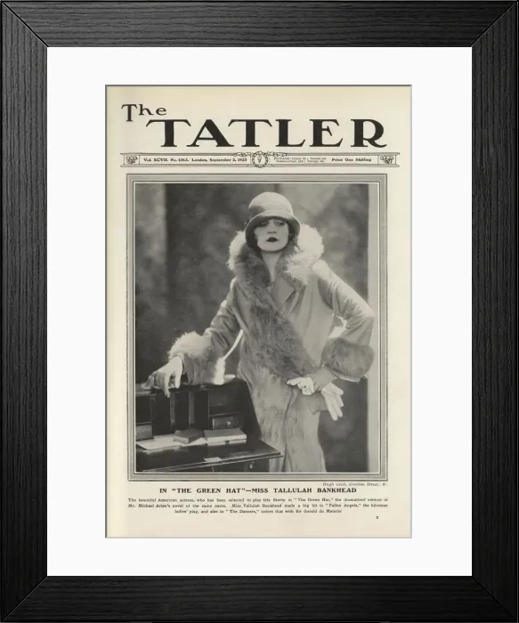 Framed Print : Tatler front cover featuring Tallulah Bankhead, 1925 Framed Print : Tatler front cover featuring Tallulah Bankhead, 1925