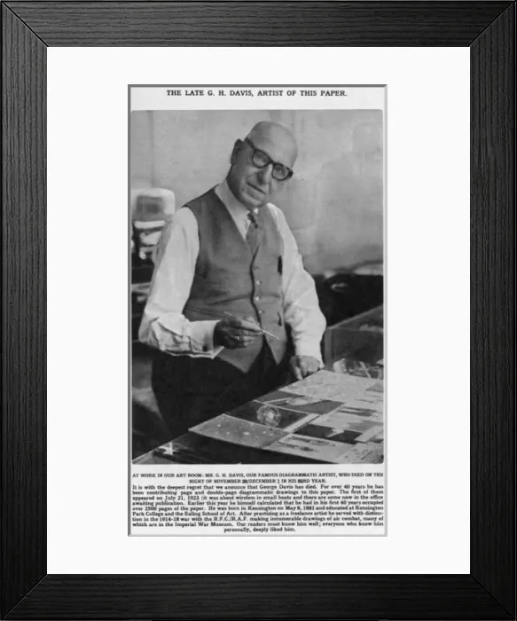 Framed Print : G. H. Davis, ILN diagrammatic artist Framed Print : G. H. Davis, ILN diagrammatic artist
