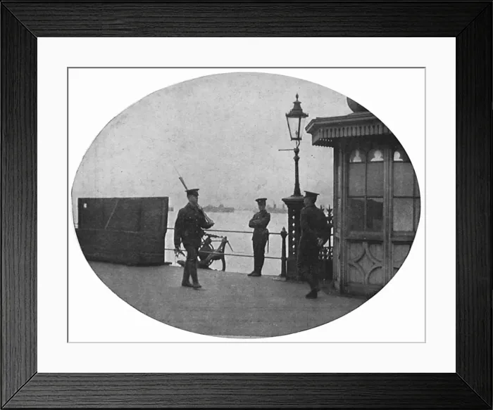 Framed Print : Guarding Dover Pier
