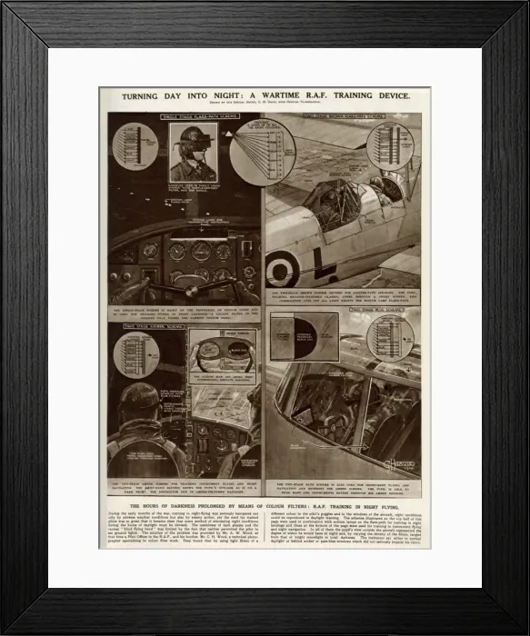 Framed Print : R. A. F. Night Flying Simulation by G. H. Davis Framed Print : R. A. F. Night Flying Simulation by G. H. Davis