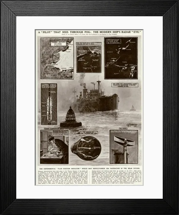 Framed Print : The Plan Position Indicator System by G. H. Davis