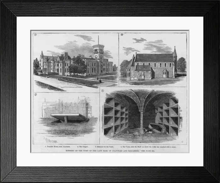 Framed Print : Earl of Crawford tomb robbed, 1881 Framed Print : Earl of Crawford tomb robbed, 1881
