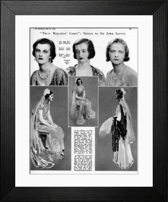 Framed Print : Sitters to John Laverys Their Majesties Court Framed Print : Sitters to John Laverys Their Majesties Court