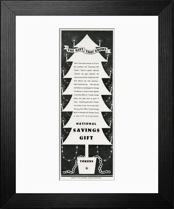 Framed Print : Advert for the National Savings Committee 1942