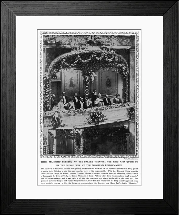 Framed Print : First Royal Variety Show performance, 1912 Framed Print : First Royal Variety Show performance, 1912