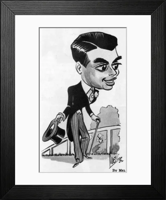 Framed Print : Prince Aly Khan by Mel Framed Print : Prince Aly Khan by Mel
