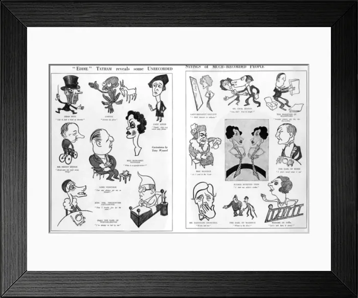 Framed Print : Sayings of Much-Recorded People by Eddie Tatham
