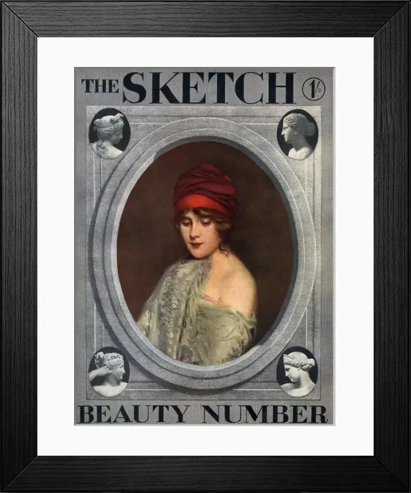 Framed Print : The Sketch, Beauty Number 1938 Framed Print : The Sketch, Beauty Number 1938