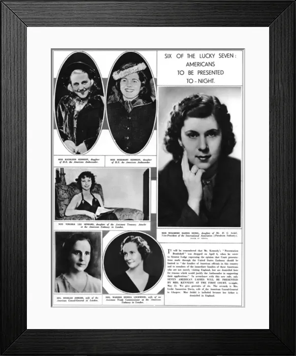 Framed Print : Americans presented at court, 1938