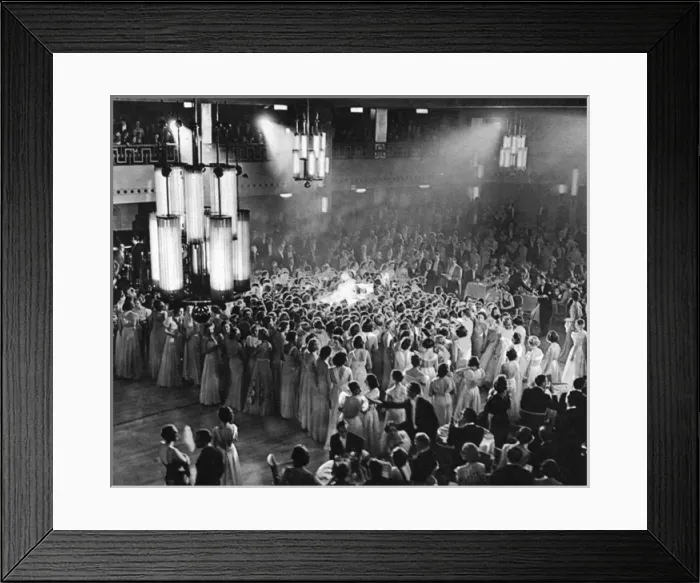 Framed Print : The cake surrounded at Queen Charlottes Ball, 1938 Framed Print : The cake surrounded at Queen Charlottes Ball, 1938