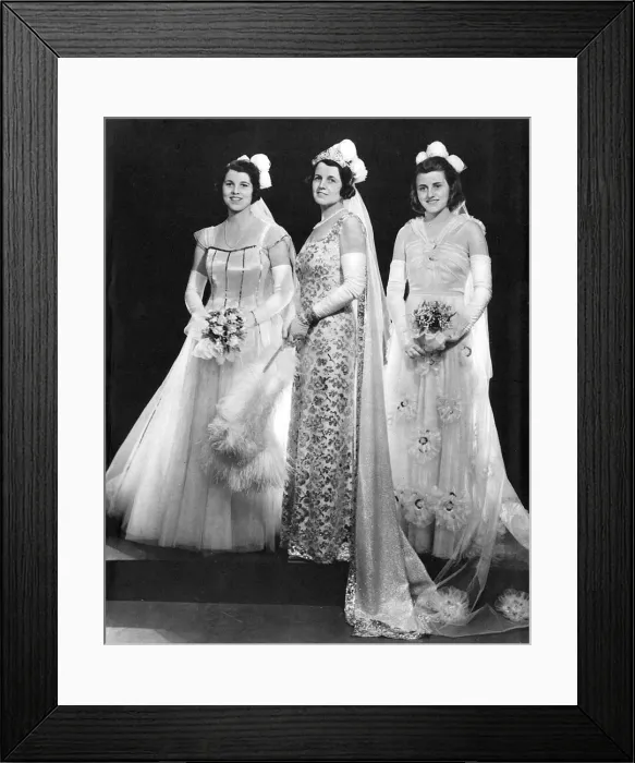 Framed Print : Mrs Kennedy and her deb daughters