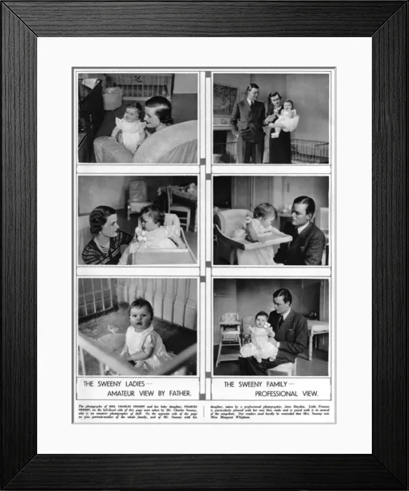 Framed Print : The Sweeny Family at home, 1938