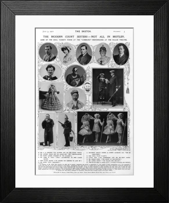 Framed Print : First Royal Variety Show cast, 1912 Framed Print : First Royal Variety Show cast, 1912