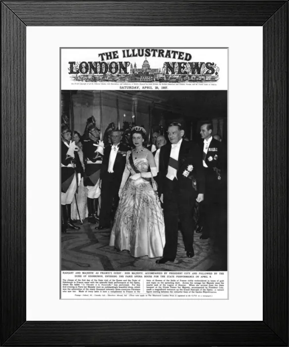 Framed Print : Queen Elizabeth in Paris