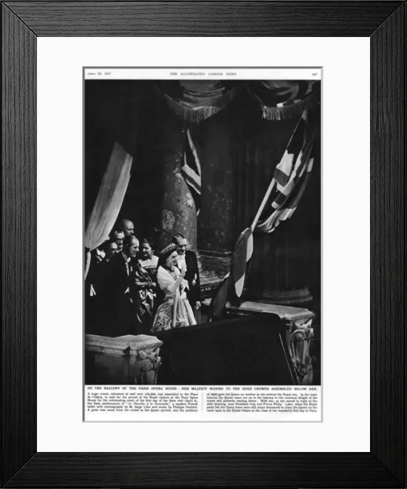 Framed Print : Queen Elizabeth in Paris Framed Print : Queen Elizabeth in Paris