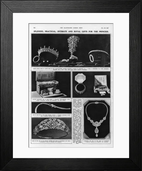 Framed Print : Bridal gifts for Princess Elizabeth Framed Print : Bridal gifts for Princess Elizabeth