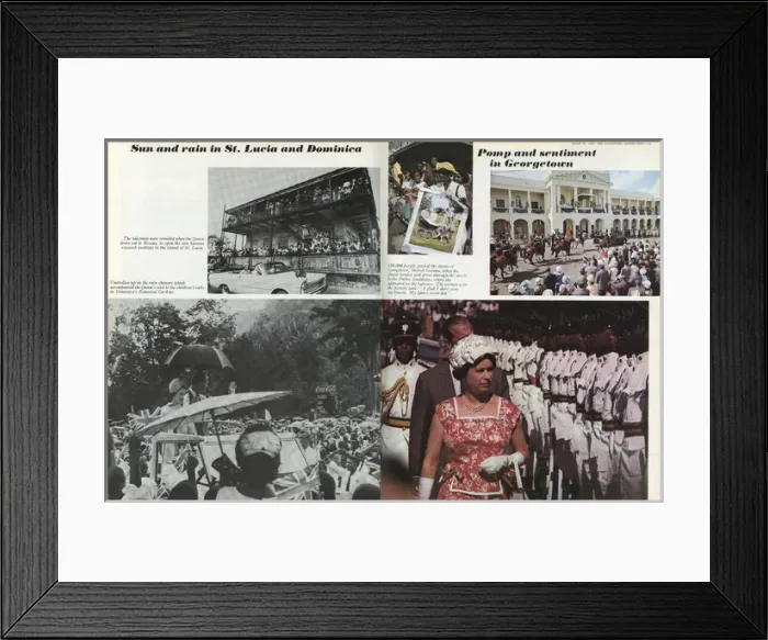 Framed Print : Royal Tour in St. Lucia, Dominica, and British Guiana Framed Print : Royal Tour in St. Lucia, Dominica, and British Guiana