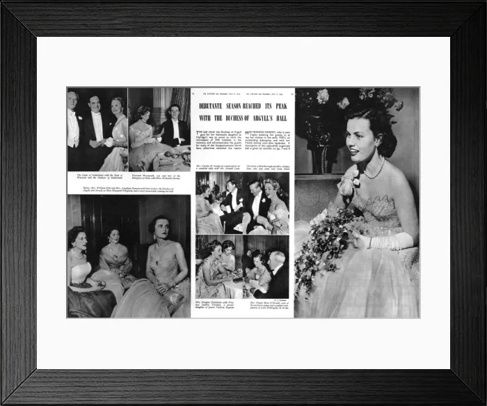 Framed Print : Duchess of Argylls ball for her debutante daughter