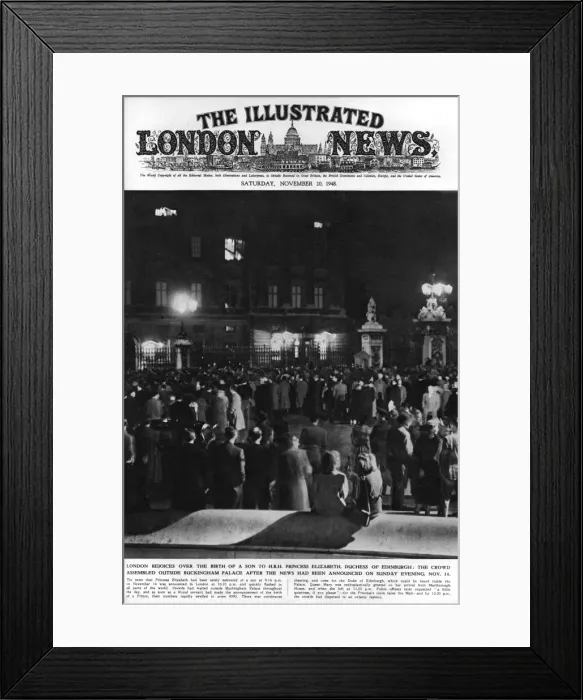 Framed Print : London rejoices at the birth of Prince Charles Framed Print : London rejoices at the birth of Prince Charles