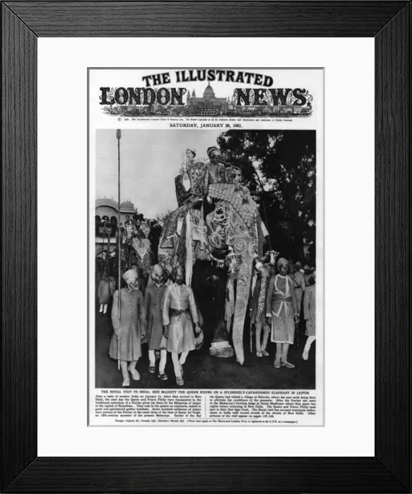 Framed Print : The Queens royal visit to India Framed Print : The Queens royal visit to India
