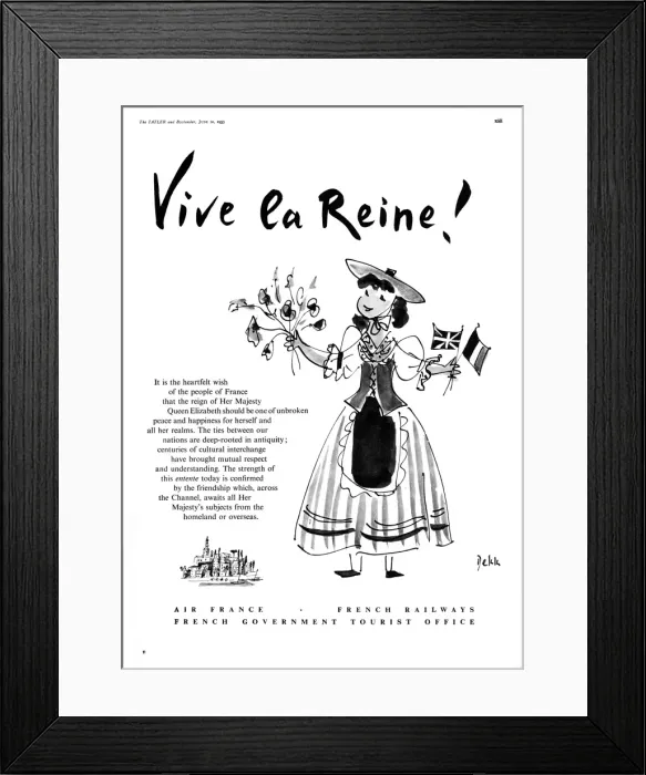 Framed Print : Advert celebrating the coronation of Queen Elizabeth II Framed Print : Advert celebrating the coronation of Queen Elizabeth II