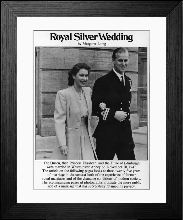 Framed Print : Royal silver wedding anniversary