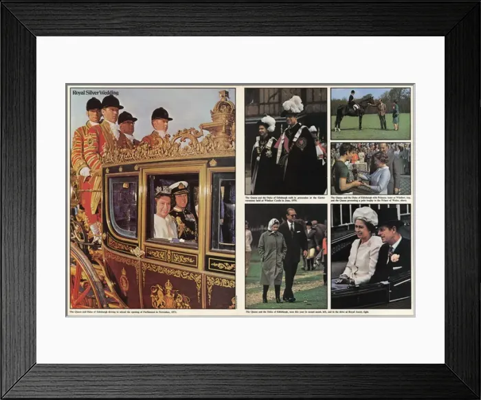 Framed Print : Scenes from the life of Queen Elizabeth II