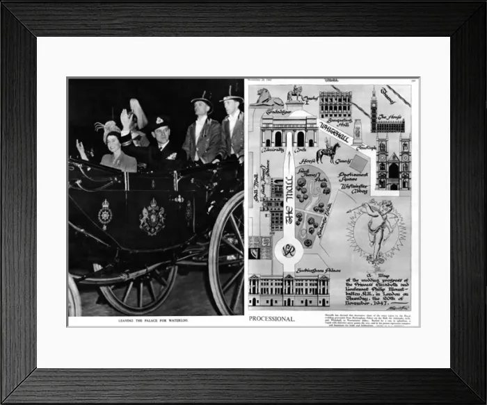 Framed Print : Royal Wedding- processional route & leaving for honeymoon Framed Print : Royal Wedding- processional route & leaving for honeymoon