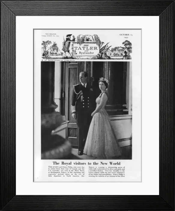 Framed Print : Queen Elizabeth and Prince Philip at Buckingham Palace Framed Print : Queen Elizabeth and Prince Philip at Buckingham Palace