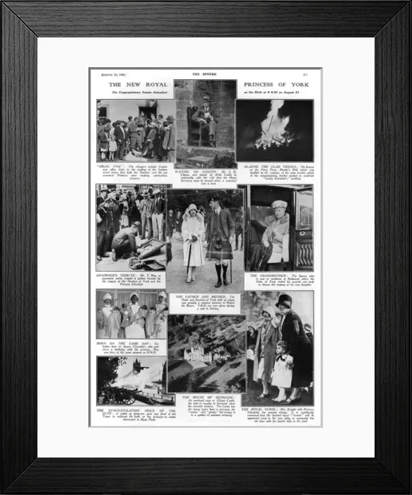 Framed Print : Celebrating the arrival of Princess Margaret Rose Framed Print : Celebrating the arrival of Princess Margaret Rose