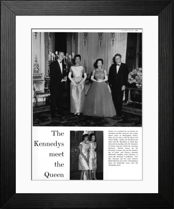 Framed Print : The Kennedys meet the Queen Framed Print : The Kennedys meet the Queen