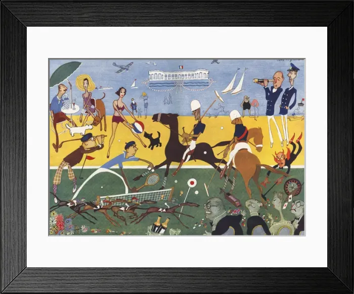 Framed Print : Deauville - an artists impression by Tony Wysard Framed Print : Deauville - an artists impression by Tony Wysard