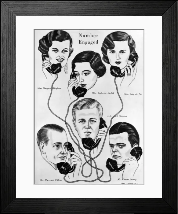 Framed Print : Number Engaged by Pat Charles Framed Print : Number Engaged by Pat Charles