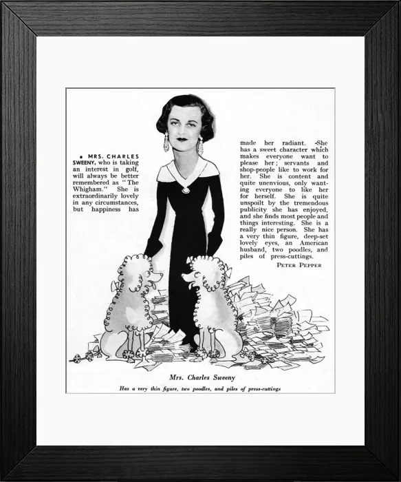 Framed Print : Mrs Charles Sweeny Framed Print : Mrs Charles Sweeny