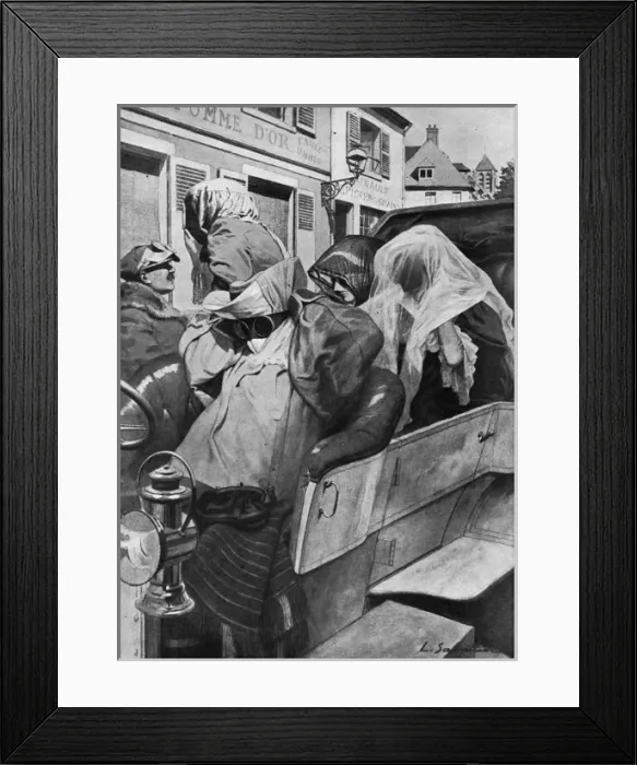 Framed Print : The evolution of road travel: the muffled motorist of 1905 Framed Print : The evolution of road travel: the muffled motorist of 1905