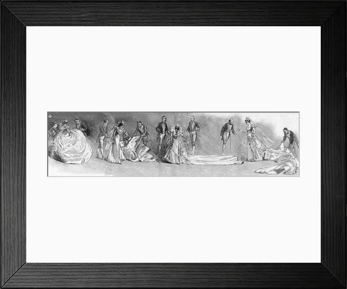 Framed Print : Court presentation, the convolutions of the train