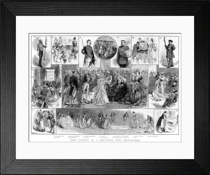 Framed Print : Incidents of a debutantes first drawing room