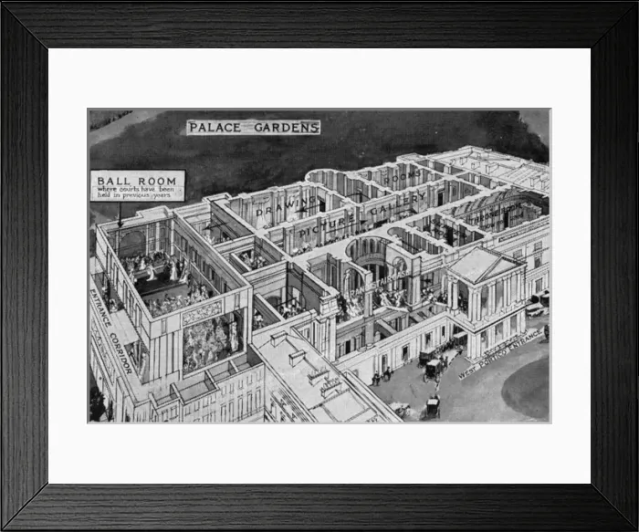 Framed Print : First Court of the London Season at Buckingham Palace, 1922 Framed Print : First Court of the London Season at Buckingham Palace, 1922