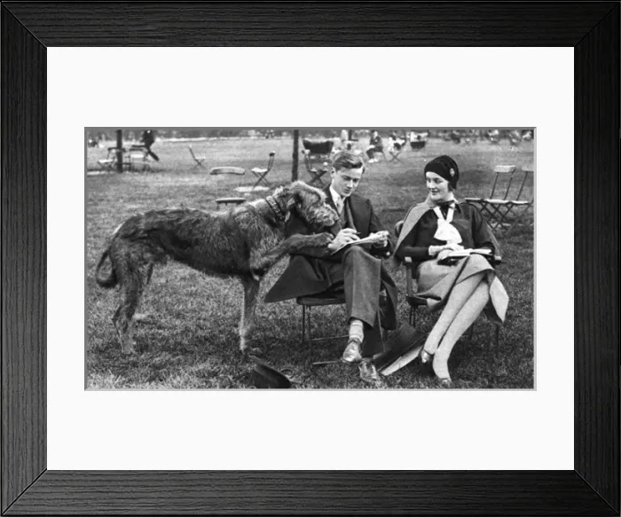 Framed Print : Mr and Mrs Bryan Guinness with their Irish Wolfhound Framed Print : Mr and Mrs Bryan Guinness with their Irish Wolfhound