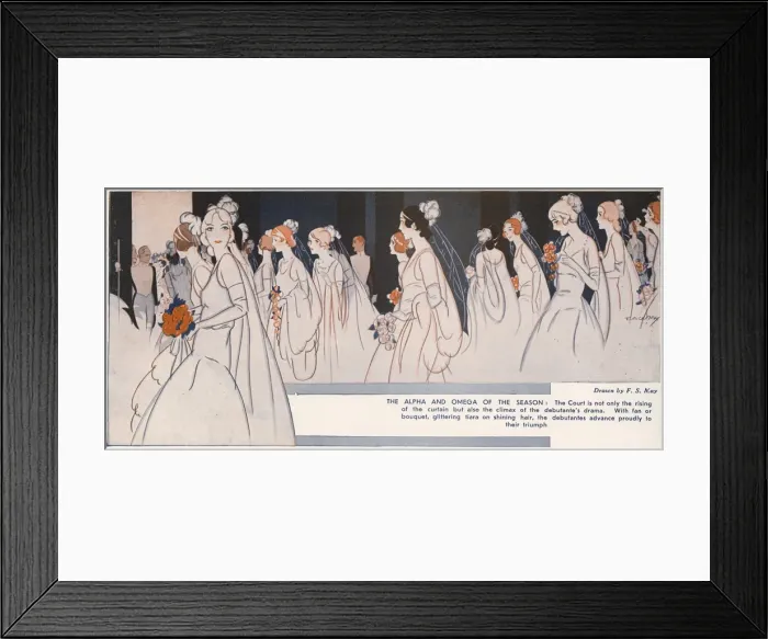 Framed Print : Debutantes about to be presented at court Framed Print : Debutantes about to be presented at court