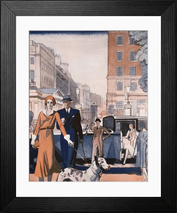 Framed Print : A Morning Stroll at Stanhope Gate during the Season