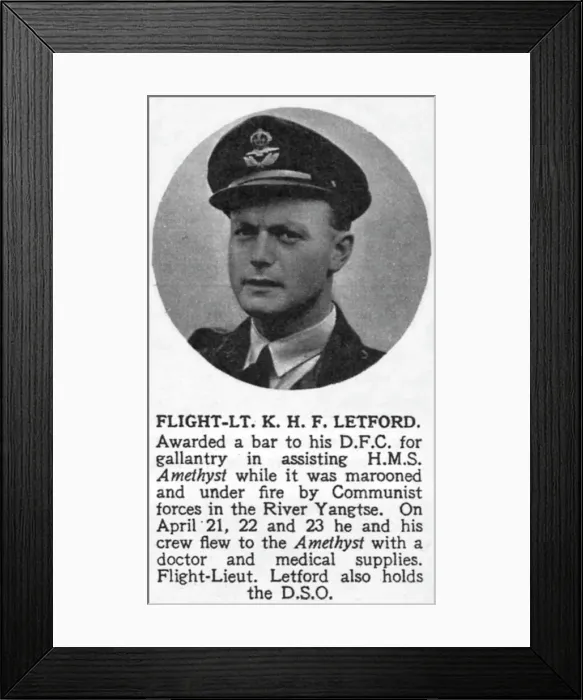 Framed Print : Flight Lieutenant K. H. F Letford, DFO