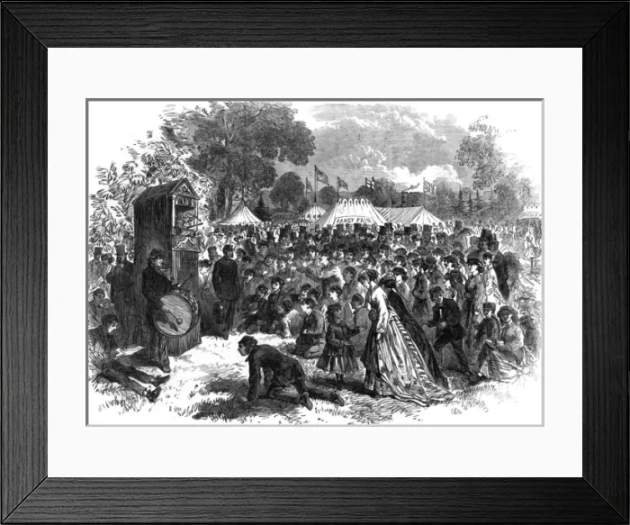 Framed Print : Earlswood Asylum summer festival, 1867