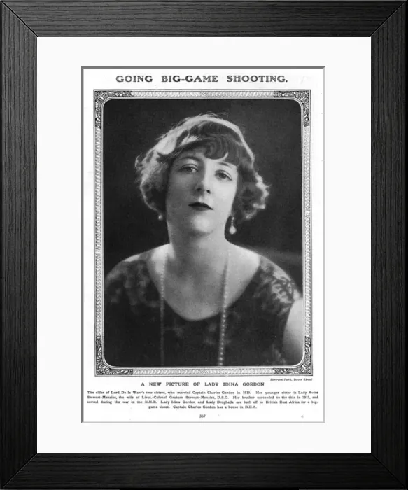 Framed Print : Lady Idina Gordon going big-game shooting Framed Print : Lady Idina Gordon going big-game shooting