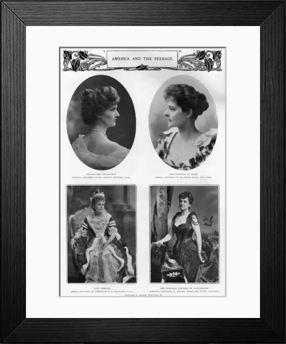 Framed Print : The Sketch - America and the Peerage