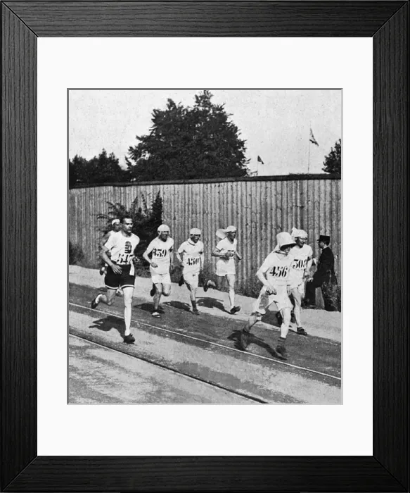 Framed Print : Olympic marathon runners, 1924 Paris Olympics Framed Print : Olympic marathon runners, 1924 Paris Olympics