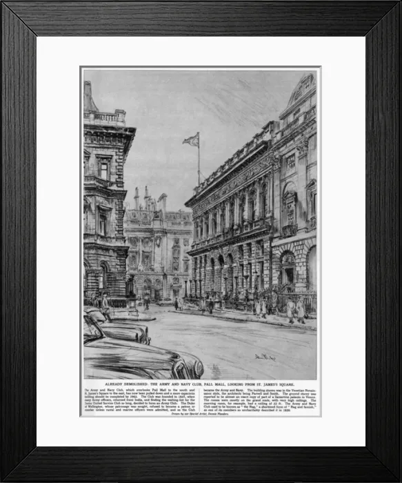 Framed Print : The Army and Navy Club, Pall Mall Framed Print : The Army and Navy Club, Pall Mall