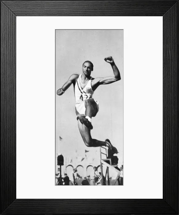 Framed Print : Ed Gordon in the long jump in 1932 Olympic Games Framed Print : Ed Gordon in the long jump in 1932 Olympic Games